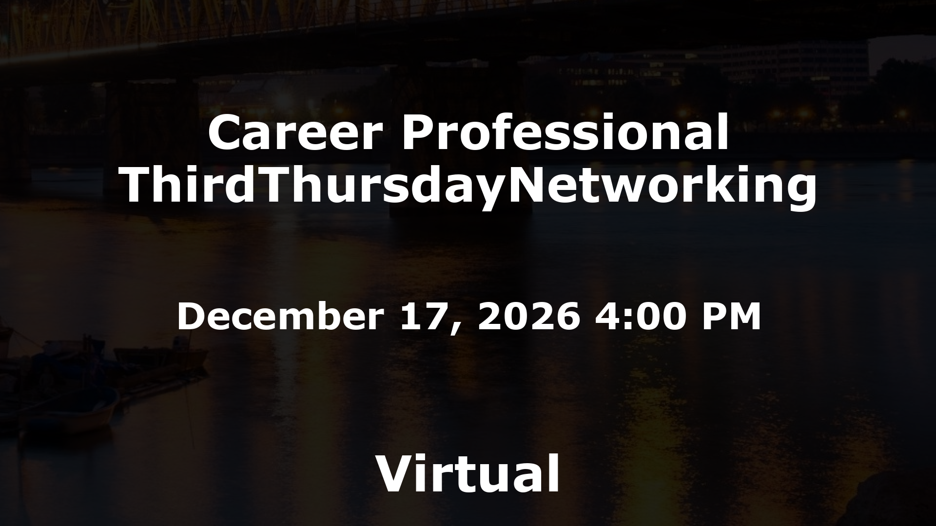 Career Professional ThirdThursdayNetworking event image